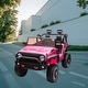 preview thumbnail 61 of 78, Off-Road 24V Battery Powered Kids Ride-On Truck Car with Double Seats, LED Lights, and 2.4G Parental Remote Control Pink