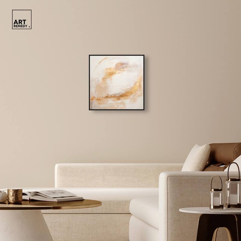 Golden Orb I Canvas by Art Remedy