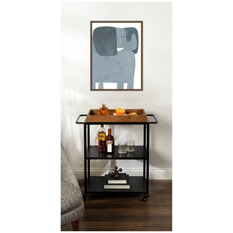 Kate and Laurel Mr Elephant by Alicia Abla Framed Canvas Wall Art Print