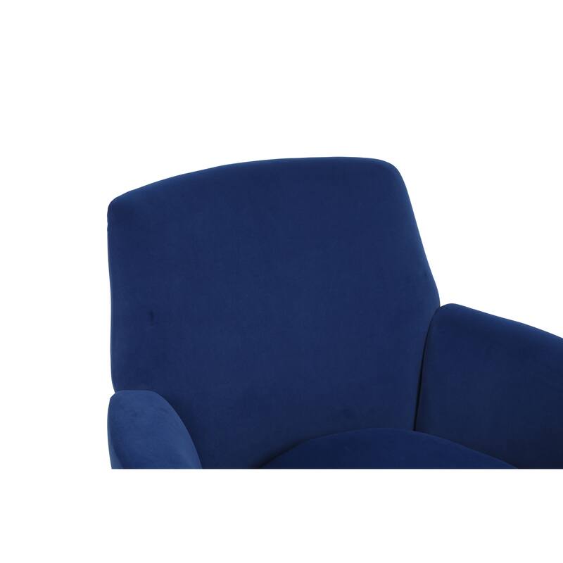 Velvet Swivel Barrel Chair with Gold Stainless Steel Base, High-Density Foam and 360° Rotation