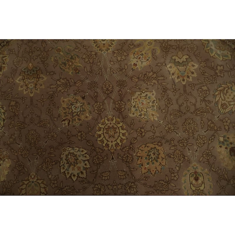 Hand Knotted Oriental 100% Wool Carpet Traditional All-Over Purples Peshawar Area Rug - 8' 2'' X 8' 1''