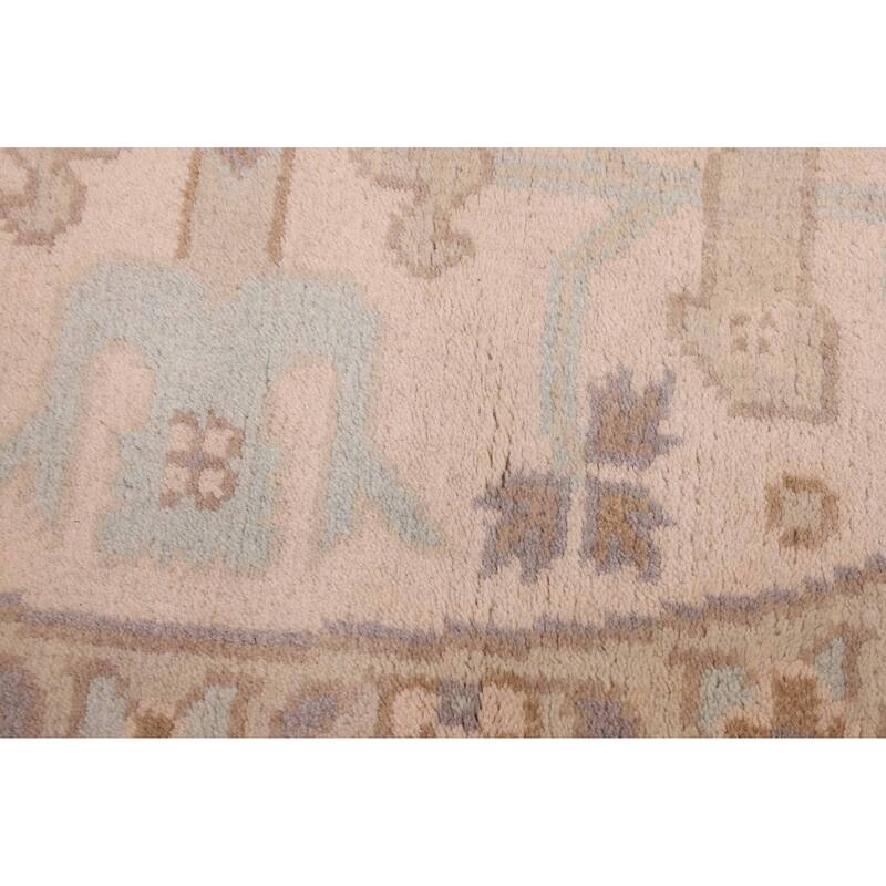 ECARPETGALLERY Hand-knotted Royal Oushak Ivory Wool Rug - 8'0 x 7'9