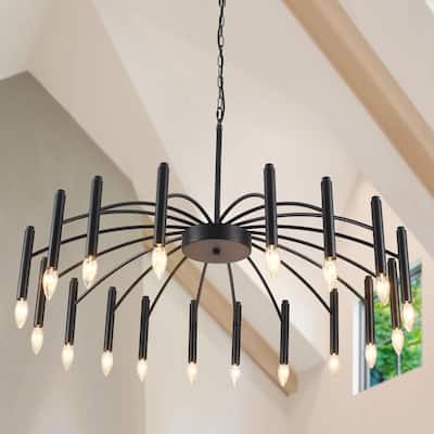 38.97 in. Modern Chandelier, Farmhouse Chandelier , 18-Light Candle Style Chandelier for Dining Room Living Room Bedroom Kitchen