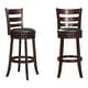 preview thumbnail 20 of 21, Rovinj Upholstered Back Swivel Bar Stool - Barstool Cherry-Ladder Back