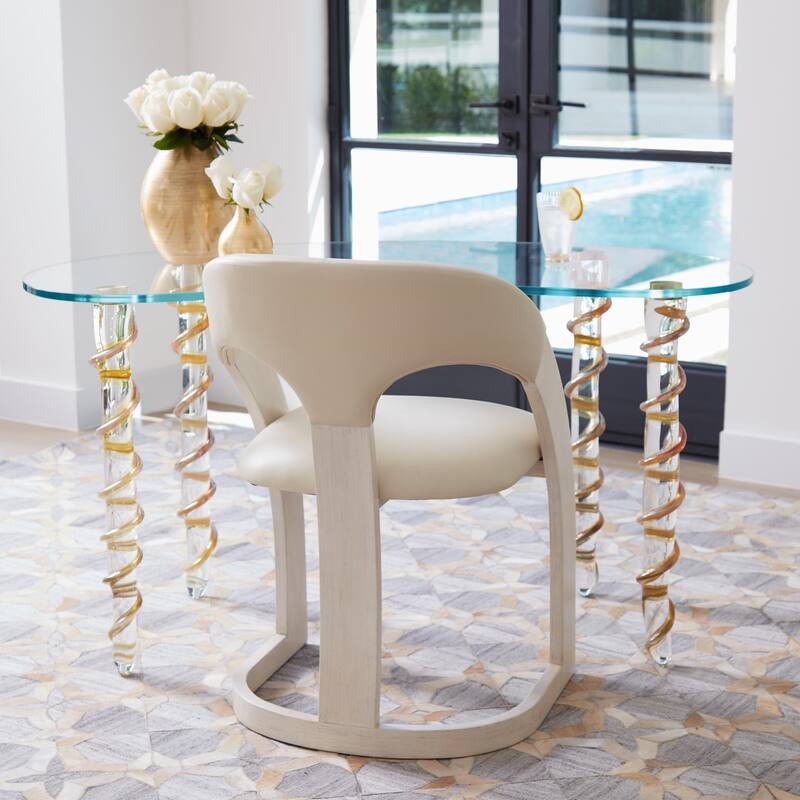 Kidney Glass Vanity/Desk