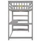 preview thumbnail 8 of 43, Traditional & Simple Design Twin Size Loft Bed with Storage Shelves and Workstation,Support Slats and Stable Guardrails