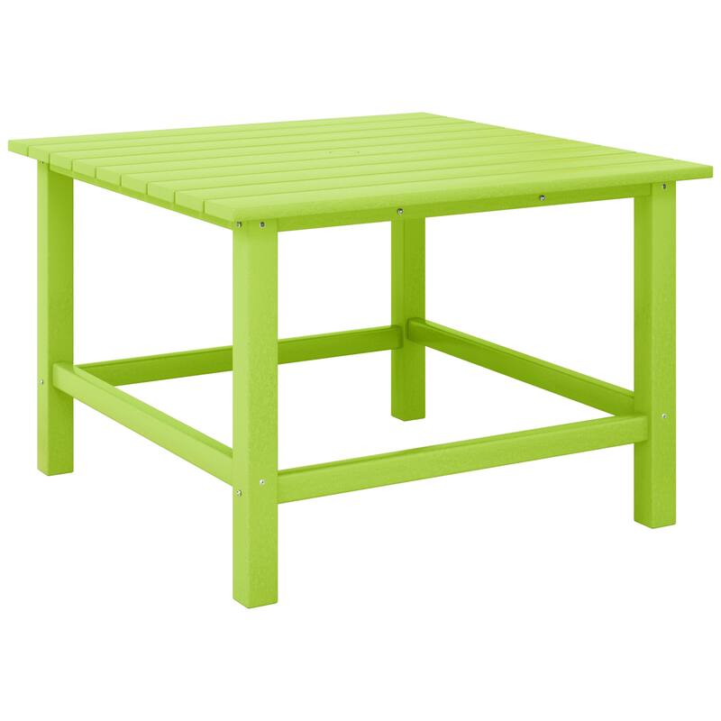 Polytrends Laguna Kids Outdoor 31" Square Poly Dining Table - Lime