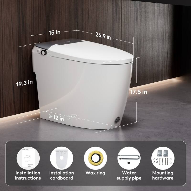 Casta Diva Non-Electric Bidet Toilet for Bathrooms, 1.0 GPF