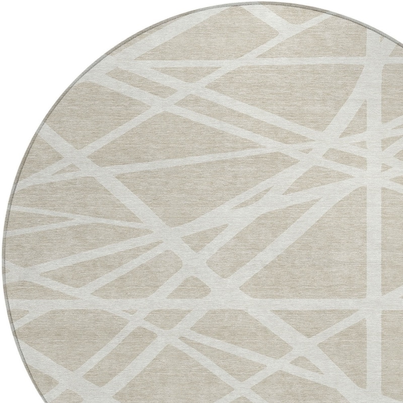 HomeRoots Geometric Transitional Rectangle Outdoor Rug