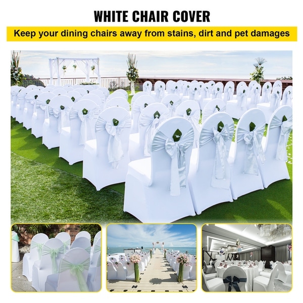 White universal chair covers shop