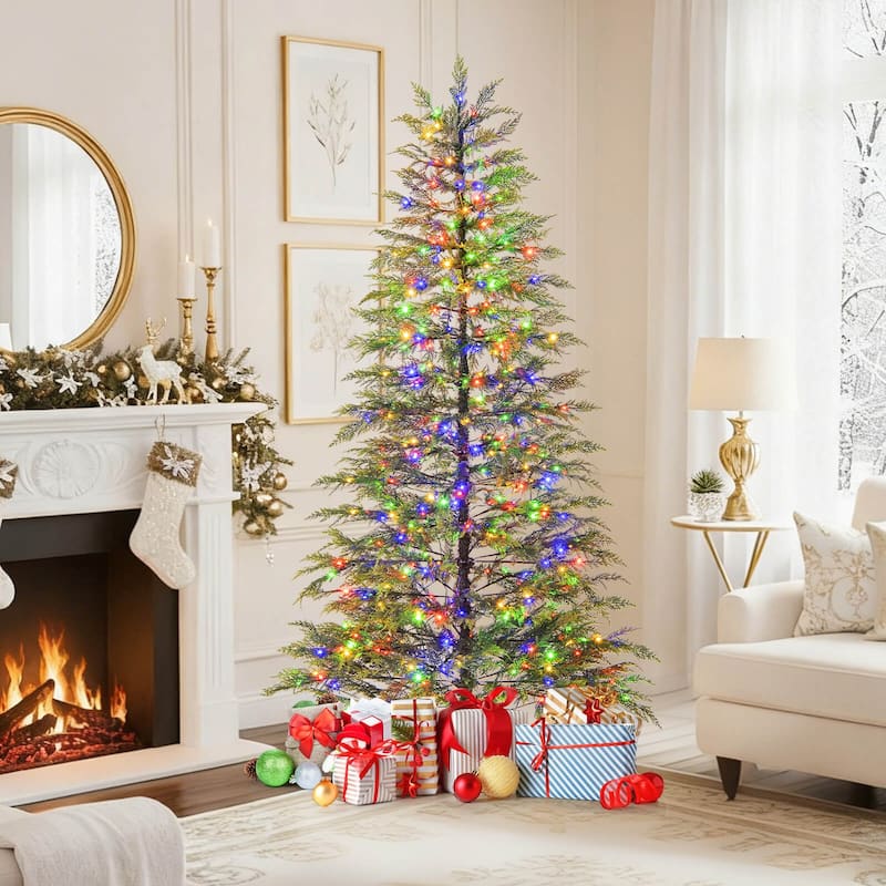 Costway 6.5/7.5 FT Pre-Lit Artificial Christmas Tree with 578 Branch - See Details
