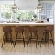 preview thumbnail 101 of 103, LUE BONA Modern Industrial Counter Stools Faux Leather Upholstered Counter Height Bar tools with Back