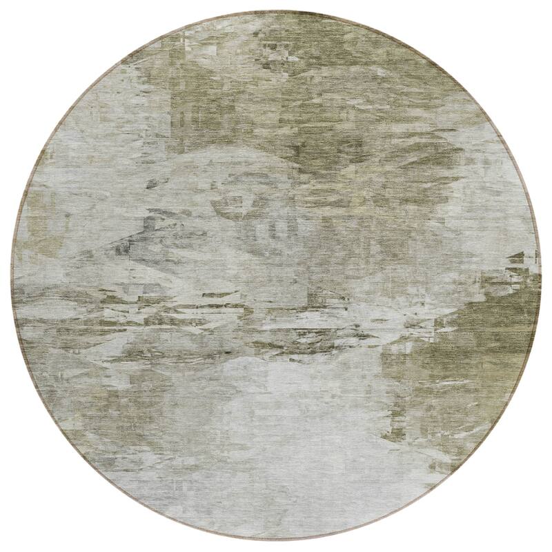 Machine Washable Indoor/ Outdoor Chantille Abstract Ombre Rug