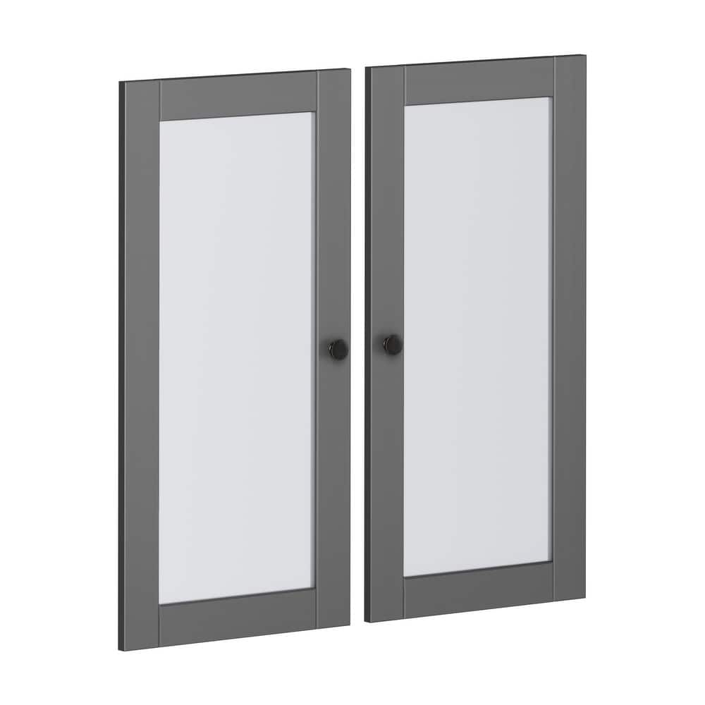 Palace Imports 100% Solid Wood Modular Kitchen Pantry Double Door Kit - Set of 2