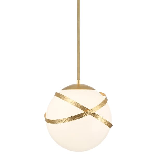 slide 2 of 3, Minka Lavery 5432 Batignolles 14" Wide Pendant with White Glass Shade