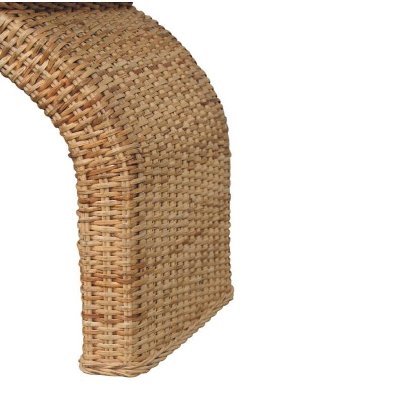 Artisan Furniture Solid Wood Rattan Weave Boucle Bench