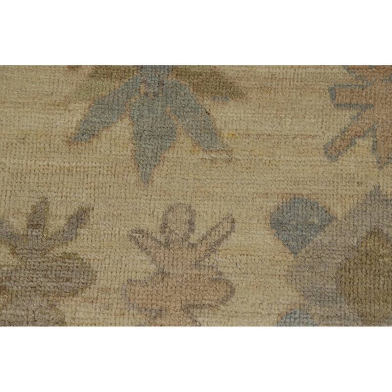Hand Knotted Oriental 100% Wool Carpet Transitional All-Over Greys & Charcoal Oushak Area Rug - 14' 8'' X 12' 3''