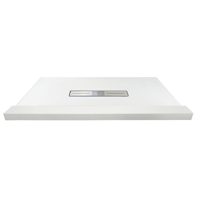 Transolid FZST6032C 59-1/8" x 32-1/2" Rectangular Shower Base with - White