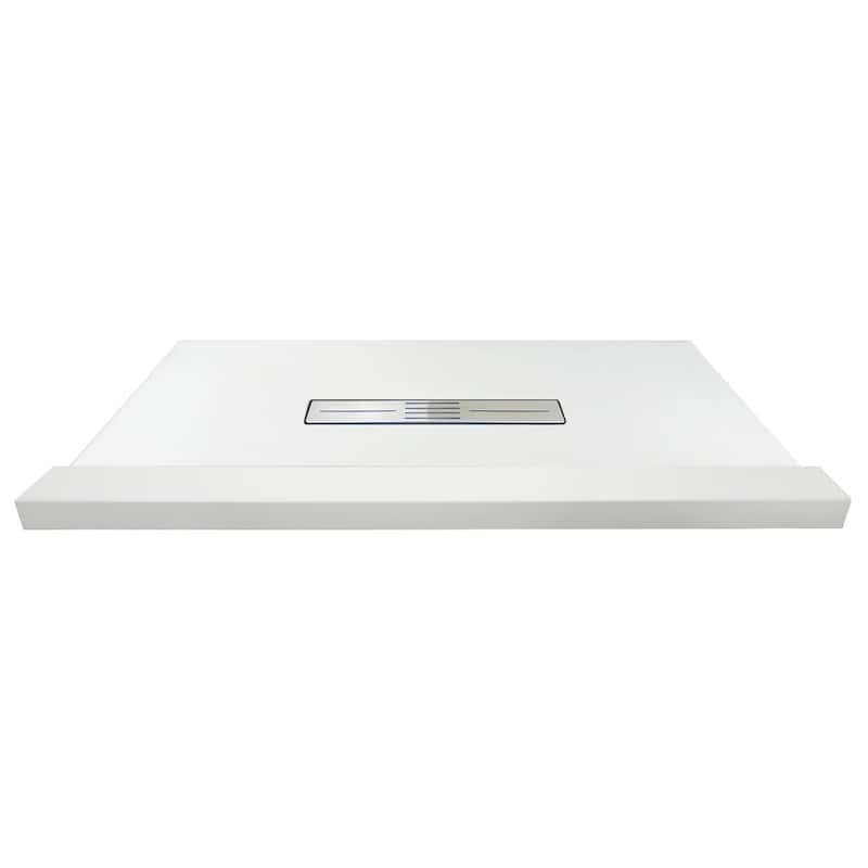 Transolid FZST7248C 70-7/8" x 48-1/2" Rectangular Shower Base with - White