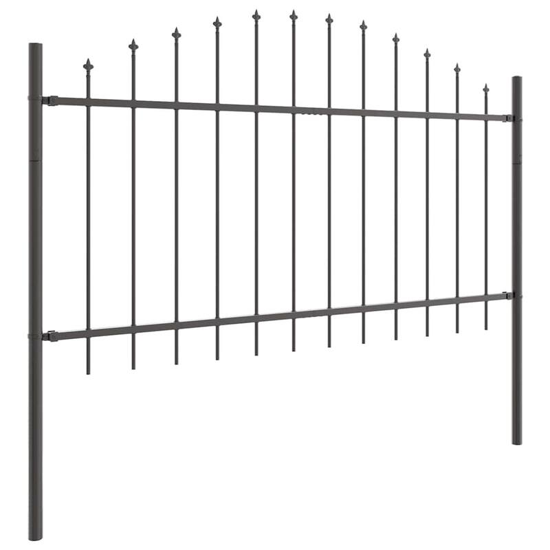 vidaXL Garden Fence Gray