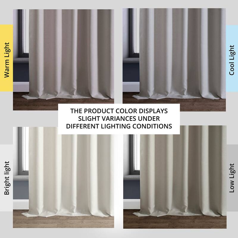 Exclusive Fabrics Italian Faux Linen Room Darkening Curtains (1 Panel) - Sophisticated Drapery for Versatile Décor