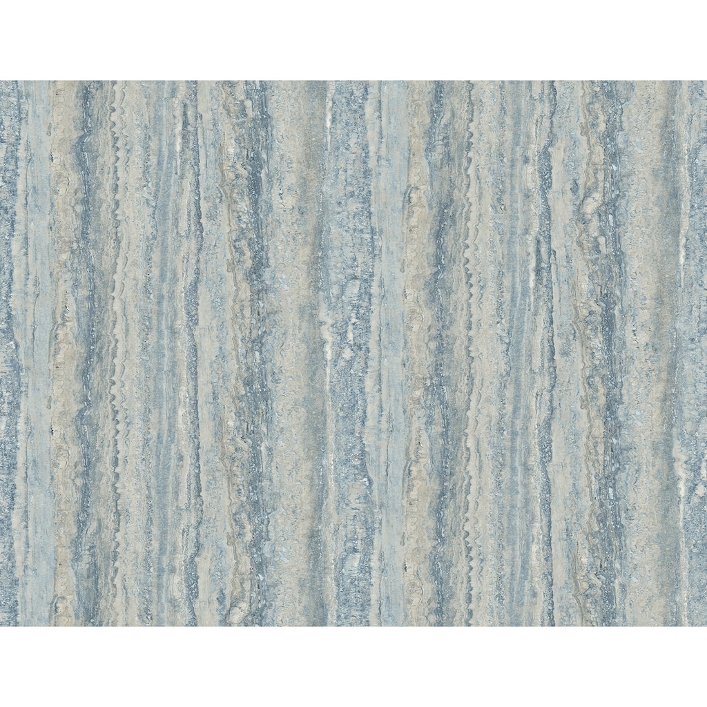 A-Street Prints Hilton Blue Marbled Paper Wallpaper