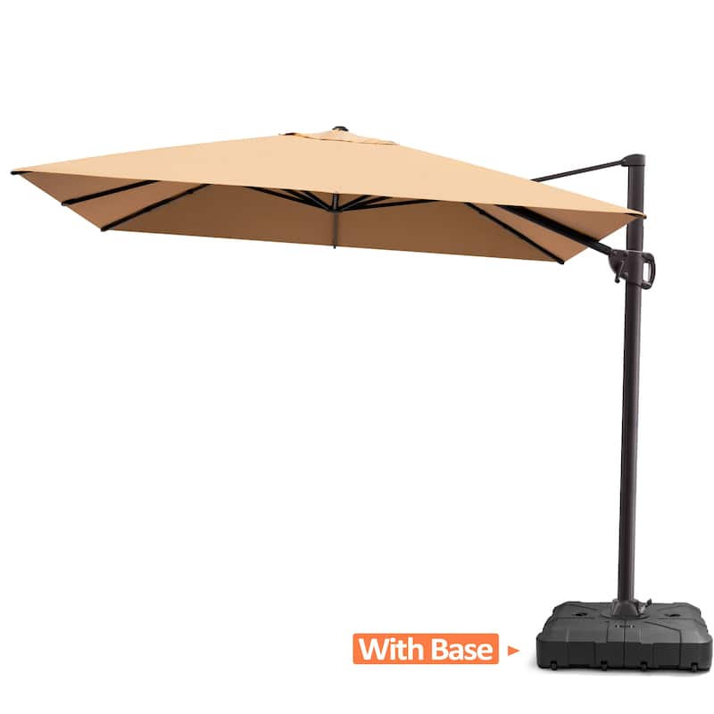 Pellebant 9 FT x 11 FT Outdoor Cantilever-Offset Umbrella with Base Stand
