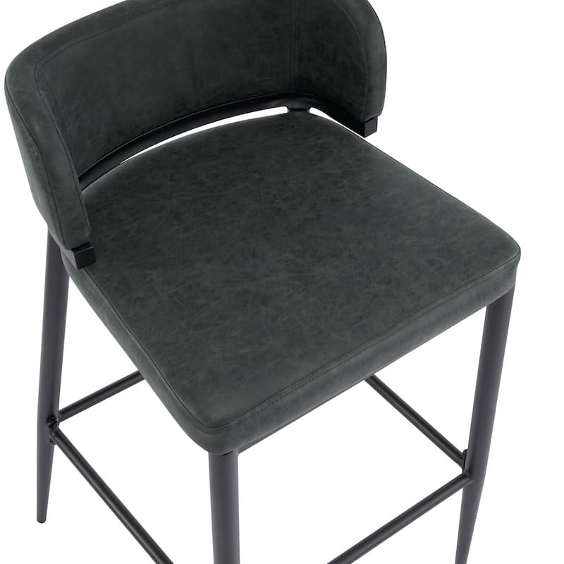 Christopher Knight Home - Mason Metal and Leathaire Barstool (Set of 2)