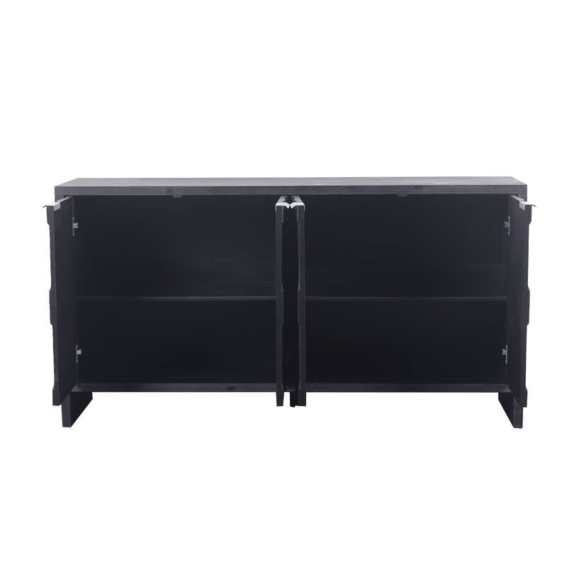 Antique Black Accent Storage Cabinet/ Buffet Sideboard / Entry Cabinet