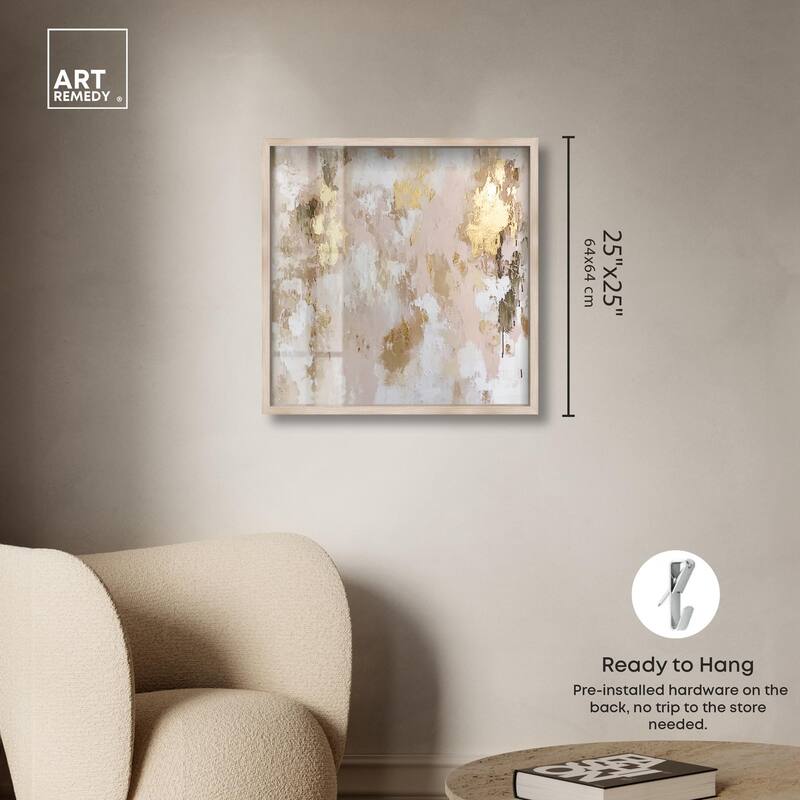 Golden Glimmer Gesture I Shadowbox by Art Remedy