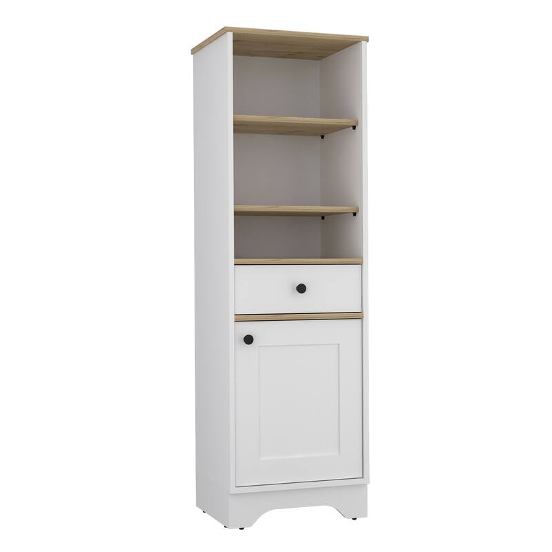 Bathroom Floor Cabinet,Two Interior Shelves,Two Open Shelves,for Bathroom,Kitchen,Living Room