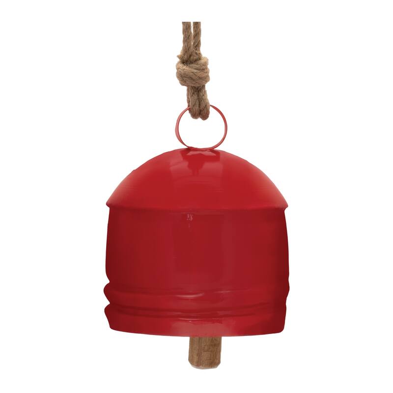 Rustic Metal Bell Ornament (Set of 4) - N/A