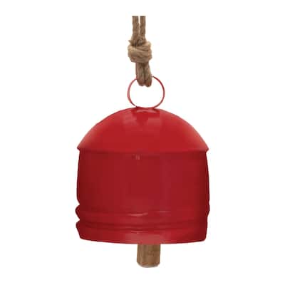 Rustic Metal Bell Ornament (Set of 4) - N/A