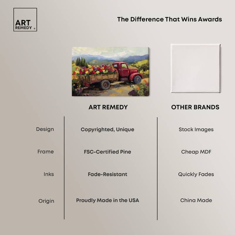 Flowers in Transit I Canvas by Art Remedy, Gallery Wrapped