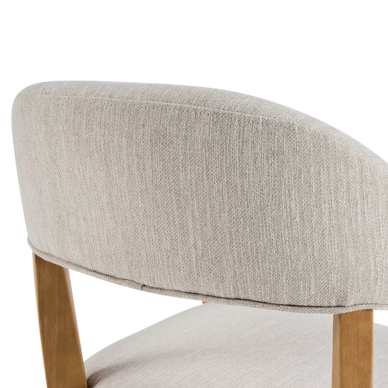 Christopher Knight Home - Upholstered Dining Arm Chair Set with High-Density Foam Padded Cushion & Curved Backrest - 23.62"W