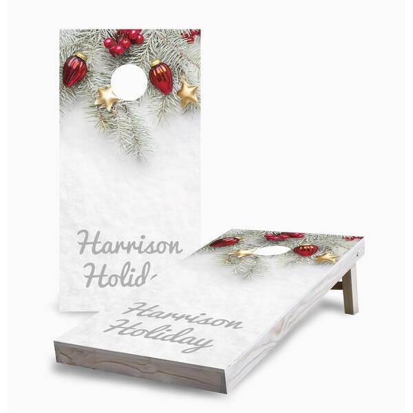 slide 2 of 6, Name in the Snow Cornhole Boards