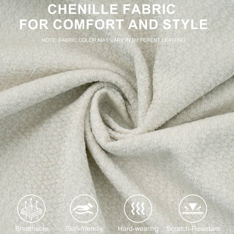 86.6 inch 2 Seater Sofa Cloud Couch Two Layers Deep Seat Chenille Boneless Couch with Armrest Pillow Couches