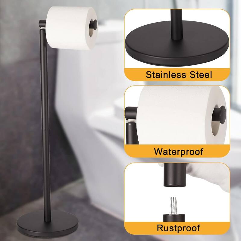 Toilet Paper Holder Stand FreeStanding Stainless Steel Rustproof On Sale Bed Bath & Beyond