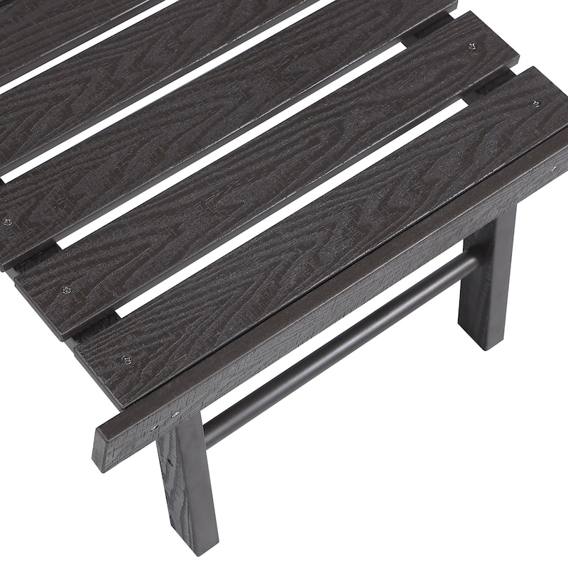 Hurley Folding Poly Adirondack Chair with Pull-out Ottoman (Set of 2)