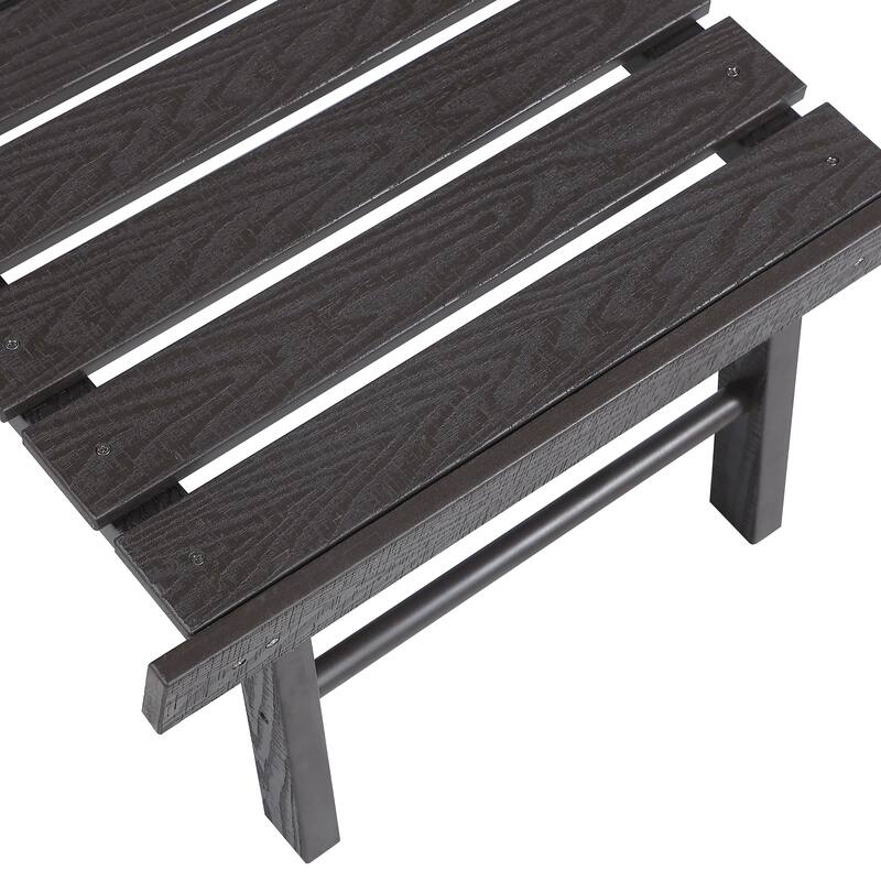 Seaton Folding Poly Adirondack Chair with Pull-out Ottoman, Set of 2