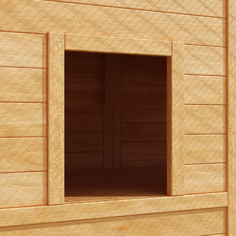 Cat Catio Window Box for 6 to 8 Kittens, Lockable House with 5 Windows