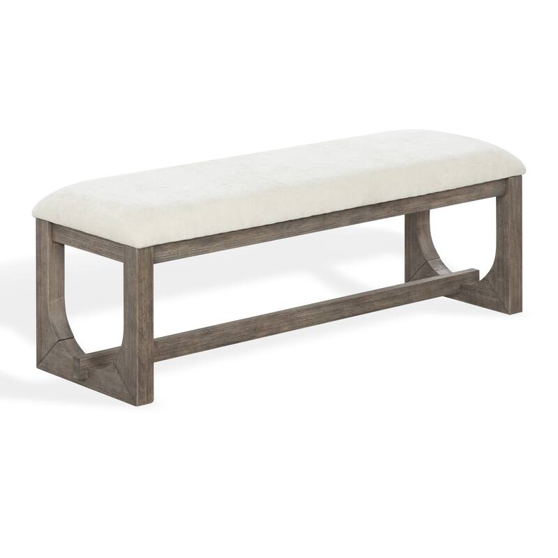 SAFAVIEH Couture Doriella Wood Bench - 51"W x 16"D x 18"H