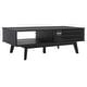 preview thumbnail 25 of 34, SAFAVIEH Rori Mid-Century 1-Shelf Walnut Coffee Table - 46" W x 23" D x 16" H
