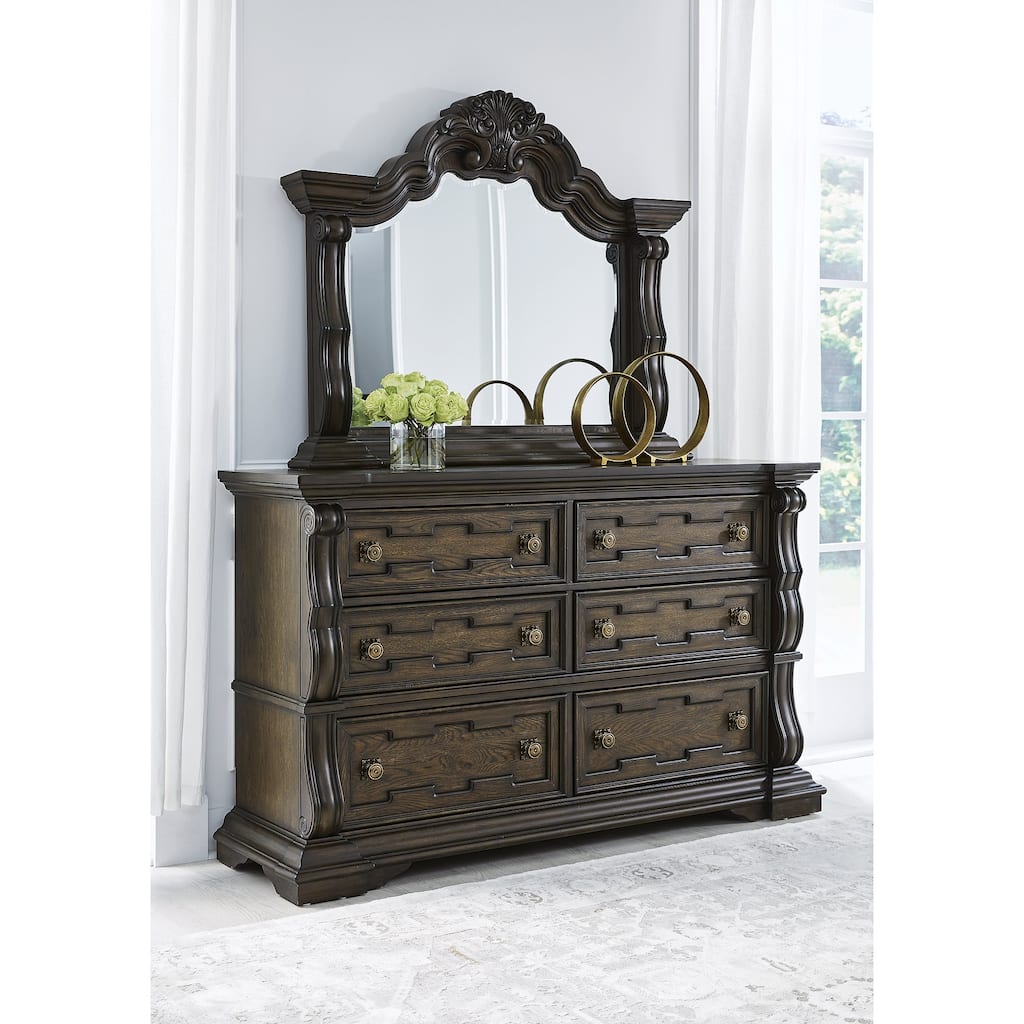 Signature Design by Ashley Maylee Dark Brown Dresser and Mirror