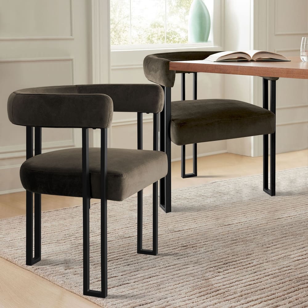 Upholstered Velvet Armchair (Set of 2)