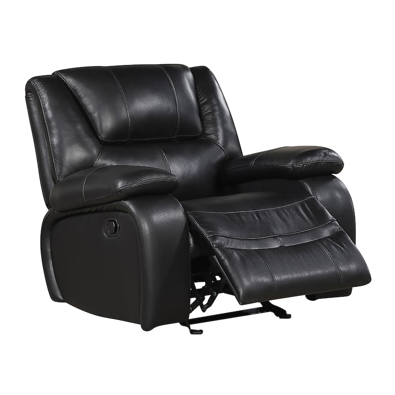 Fremont & Park Baron 39.5" Leather Manual Glider Recliner with Tab Pull Motion