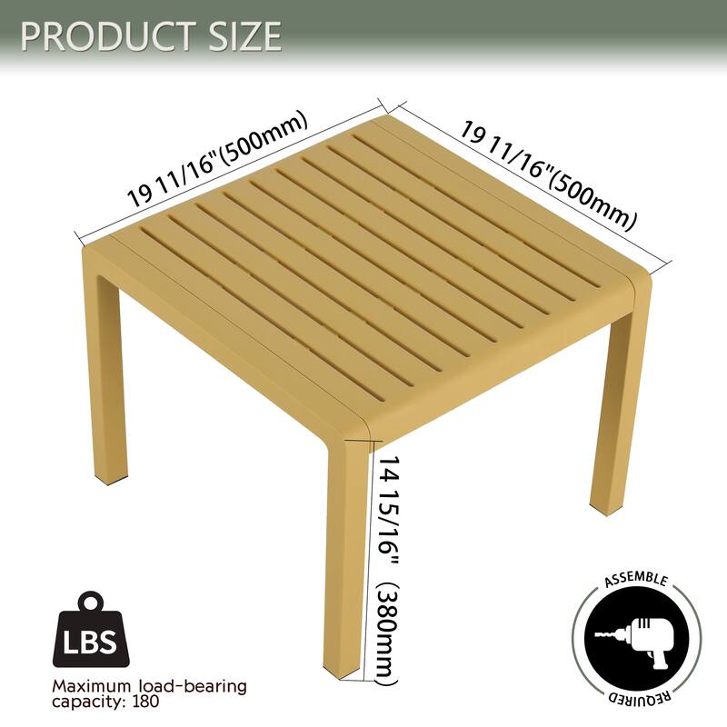 BNK 3 Piece PP Patio Sets, 2 Chairs With Table, Indoor/Outdoor Multi-Purpose Furniture
