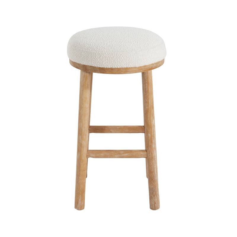 Christopher Knight Home - Riven Natural Rubberwood 27.36" Bar Stool Set