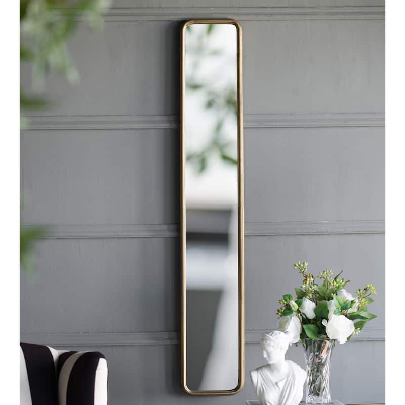Full Length Mirror with Antique Gold Metal Frame - Gold
