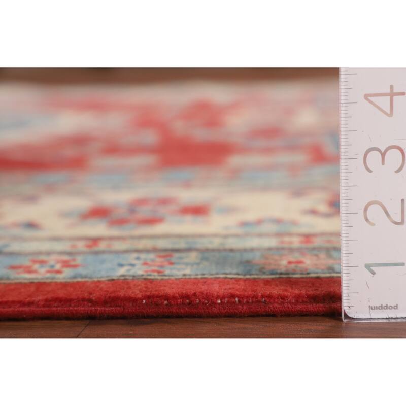 Red Kazak Oriental Area Rug Hand-Knotted Wool Carpet - 6'6" x 9'9"